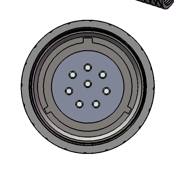 Conector Submarino de Potencia y Fibra Óptica de 4 Pines IP68