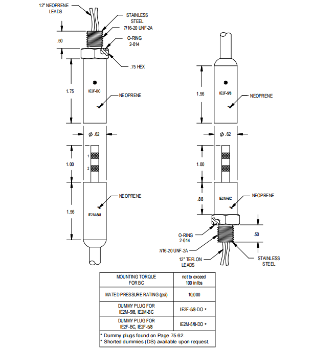 Conector Submarino RTIE1-4M-DZ de 4 Pines